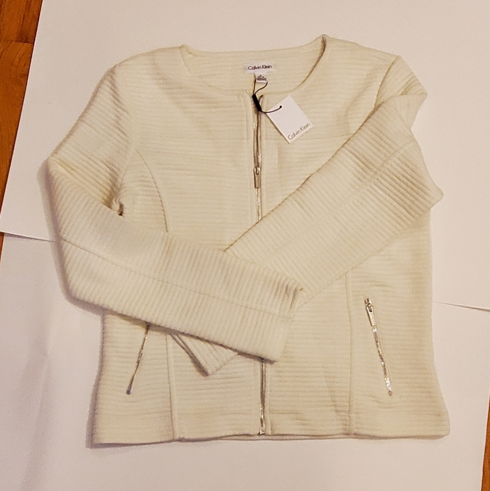 NWT White Calvin Klein Jacket